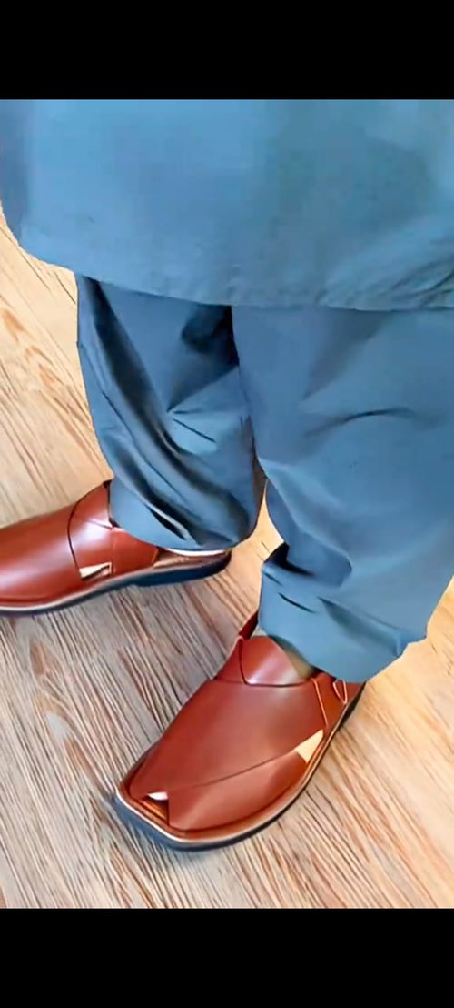 Men's Charsadda Peshawari sandel - Brown