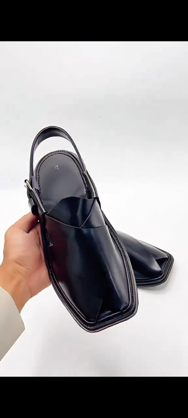 Men's Charsadda Peshawari sandel - Black