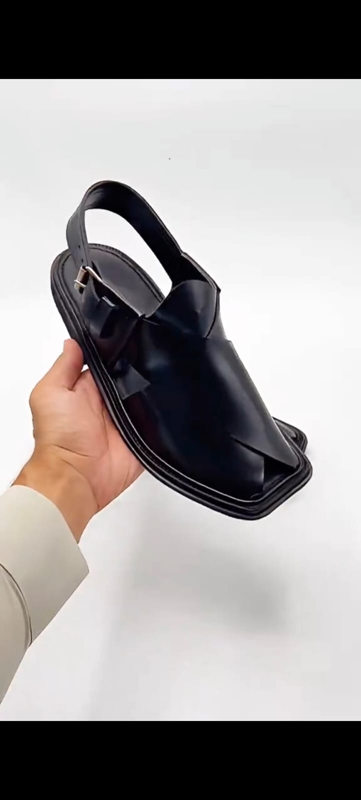 Men's Charsadda Peshawari sandel - Black