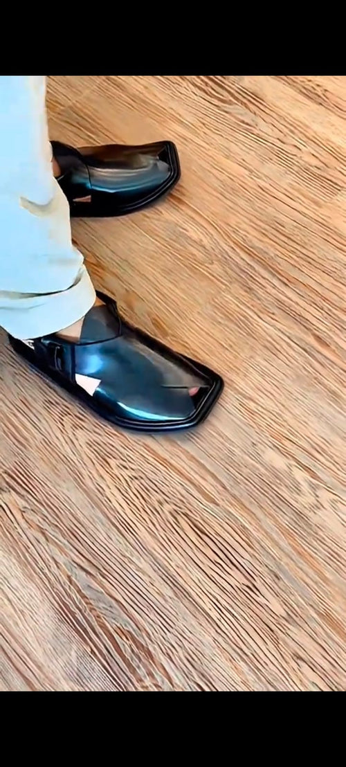 Men's Charsadda Peshawari sandel - Black